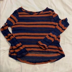 Orange and blue sweater